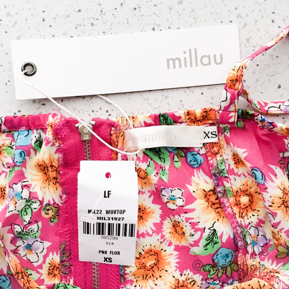 LF | Millau Tiered Floral Flounce Crop Top - Picture 2 of 5